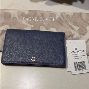 Dagne Dover Navy Travel Wallet